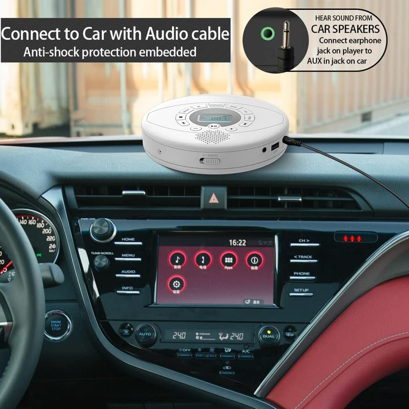 CD Player Portable, Rechargeable Portable Bluetooth CD Player, CD Walkman