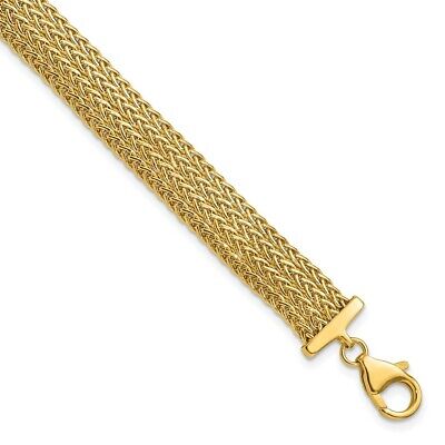 Pre-owned Superdealsforeverything Real 14kt Yellow Gold Polished Fancy Bracelet