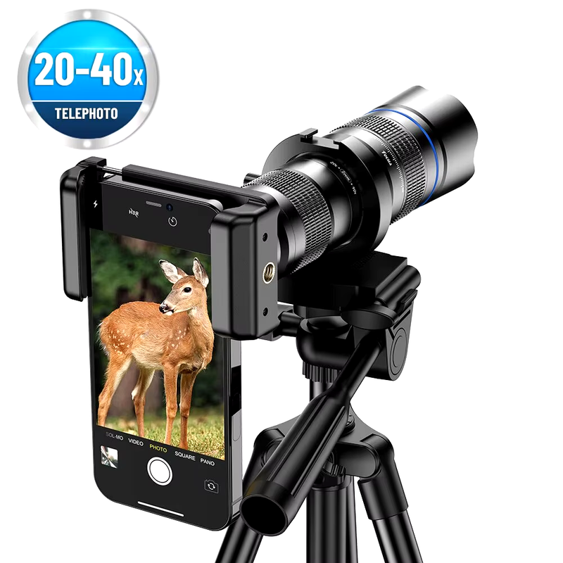 HD Metal 20-40x Zoom Telescope Telephoto Lens Phone Camera Lens With Extendable