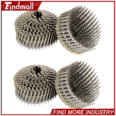 Findmall 1200 Pack 1-3/4'' ×.09'' 15 Deg Wire Coil Stainless Steel Siding Nails