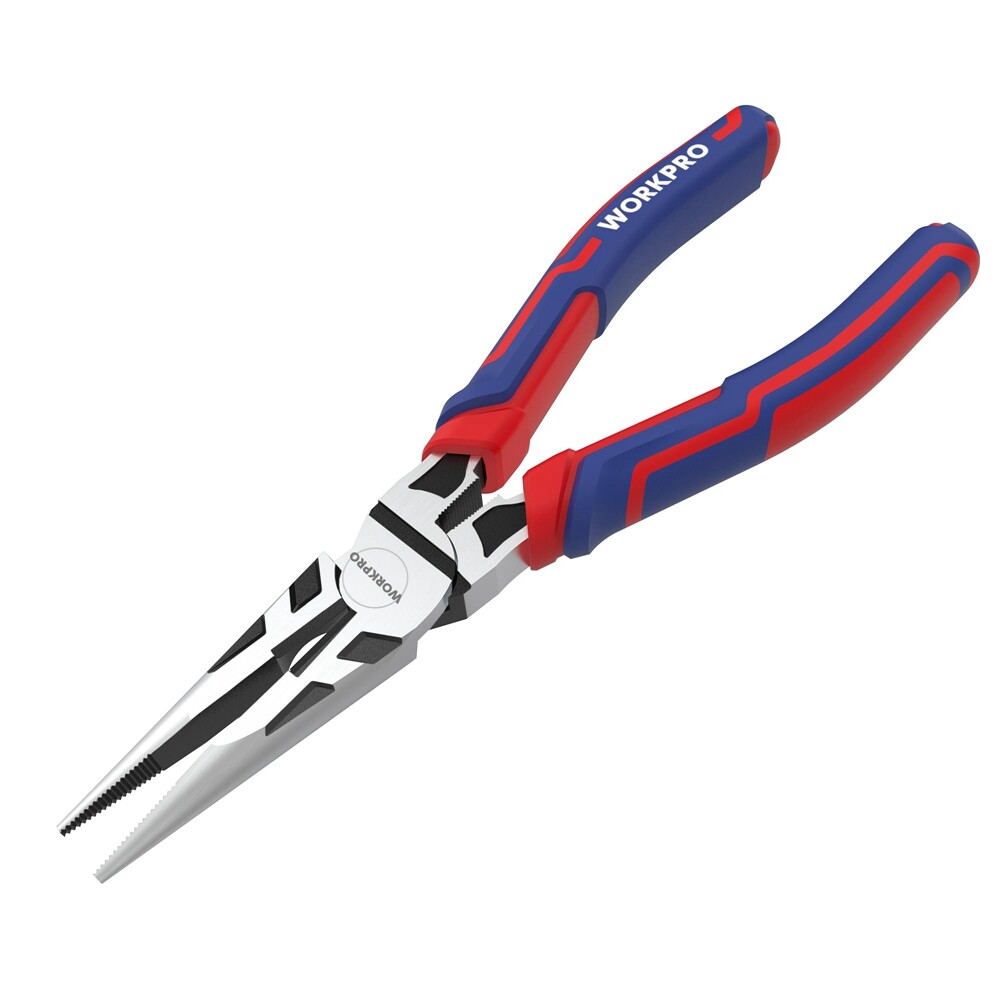 WORKPRO Premium 6-inch Needle Nose Pliers Heavy-Duty Wire Cutter Long Nose Plier