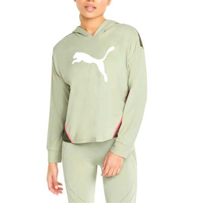

Puma Modern Sports Pullover Hoodie Женская зеленая повседневная верхняя одежда 67179933, Зеленый