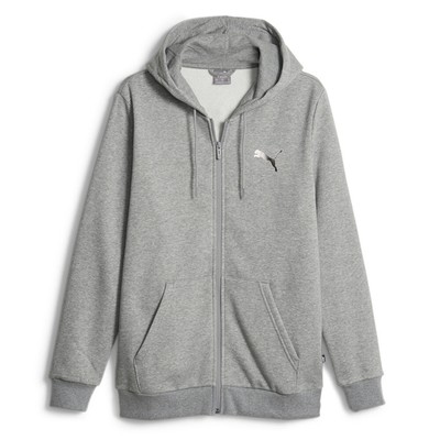 Мужская повседневная верхняя одежда Puma Essentials+ Logo Lab с капюшоном на молнии серого цвета 67592503