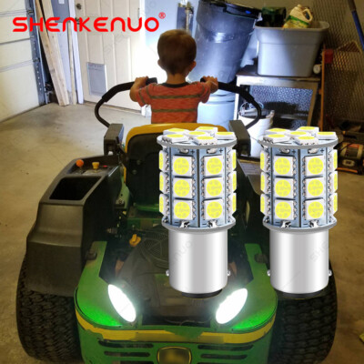 2 Blinding Bright LED Light Bulbs for Deere Cub Cadet Husqvarna Kubota mower USA