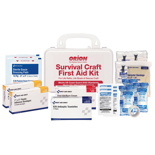 Orion Survival Craft First Aid Kit Hard Plastic Case 125 Piece ISO 18813 Marine