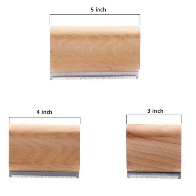 New Dog Comb Solid Wood Handle Stainless Steel Pet Grooming