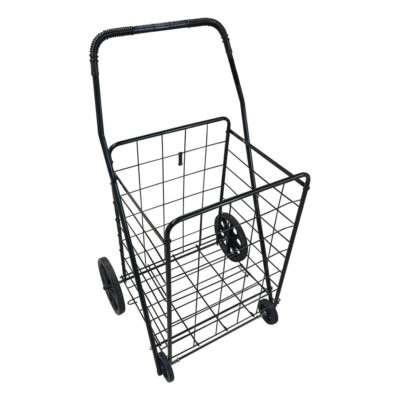 Folding Shopping Cart Utility Trolley,Single Basket,Portable