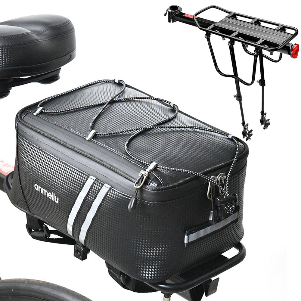 Rear Bike Rack Bicycle Cargo Rack Luggage Carrier Holder Pannier Storage Bag