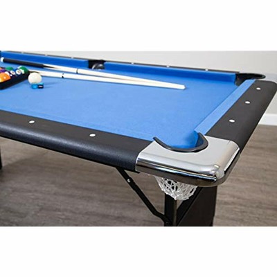 Hathaway Fairmont Portable 6-Ft Pool Table For Families With Easy Folding Balls,