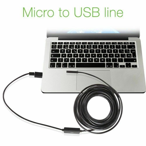 5M USB Endoskop Kamera Hartes Kabel 5,5mm HD LED Inspektion für Handy Android PC