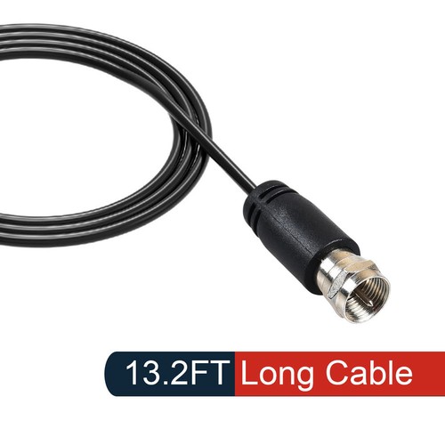 50Mile Ultra Thin Flat Indoor HDTV 1080P Amplified HD TV Signal Antenna Cable 4M