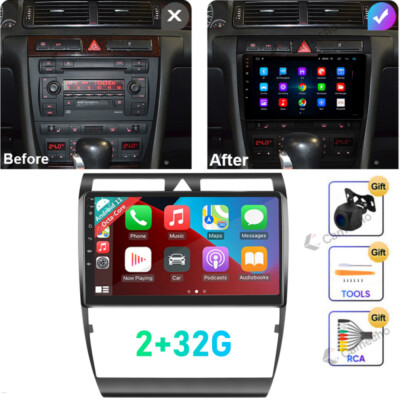 For Audi A6 C5 S6 1997-2004 32GB Carplay Android 13 Car GPS Navi Stereo Radio BT