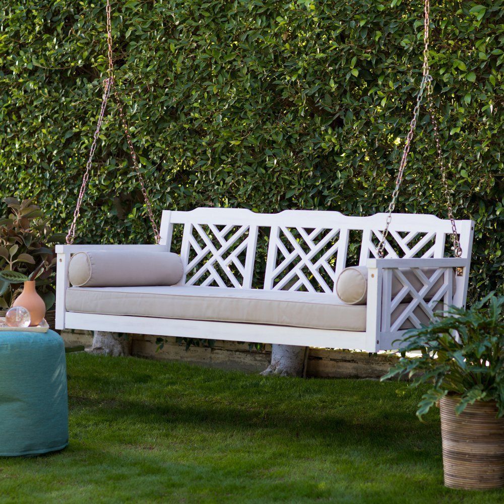 Porch Swing Bed Seat Cushion Outdoor Hanging Chair Home Patio Furniture Country