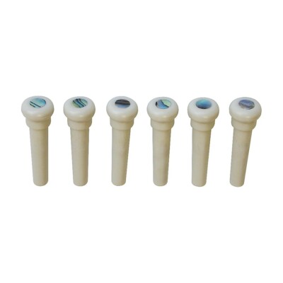 Graph Tech Tusq Ivory Acoustic Guitar Bridge Pins White Paua Dot 4mm