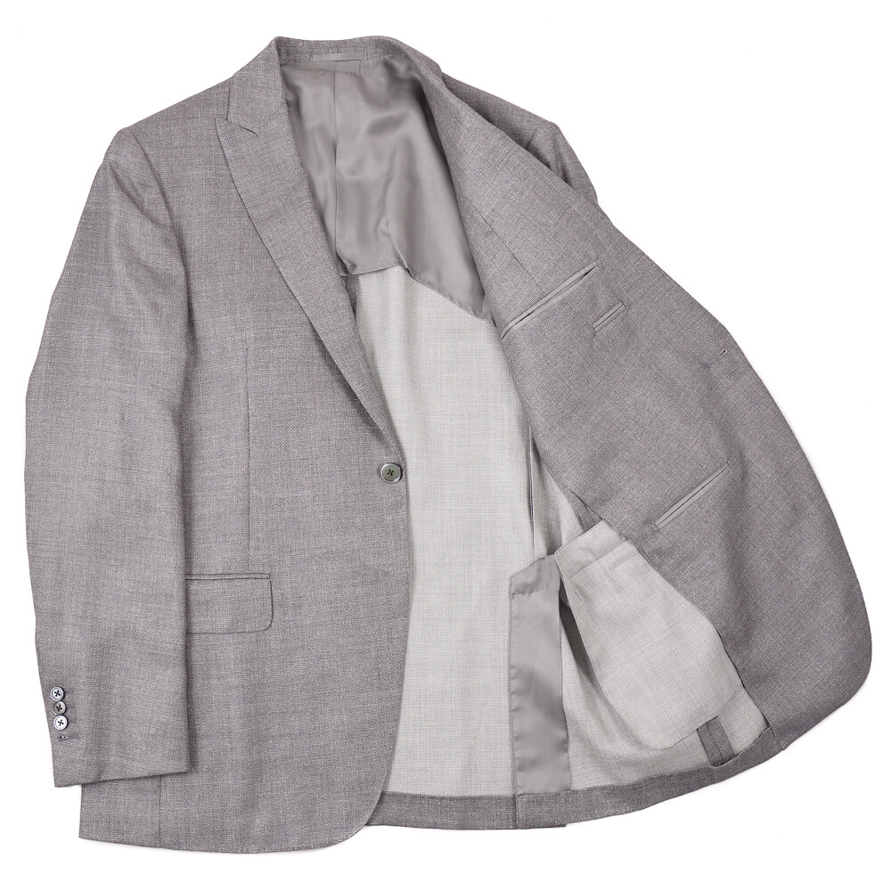 Pre-owned Belvest $2595  Soft-constructed Gray Wool-silk-linen Sport Coat 40 R