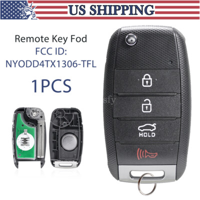 For 2014 2015 Kia Optima Keyless Enty Remote Flip Key Fob NYODD4TX1306-TFL