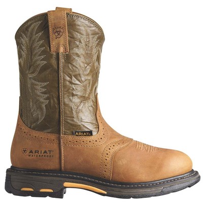 Ariat Workhog 11-дюймовая водонепроницаемая рабочая мужская коричневая рабочая защитная обувь 10008633