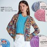 Variegated Yarn 55% Cotton,45% Poliacrylic,50g(1.76 Oz),160m(174 Yds) Soft and Smooth Yarn Sport – Fine(2) for Crocheting, Knitting, Amigurumi,Blankets,Garments (Ocean Mist, Denim Solis Pack 1)