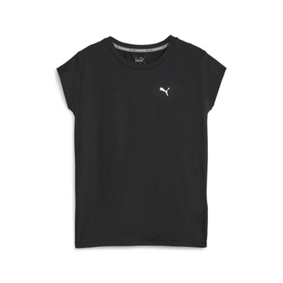 

Женская черная повседневная футболка Puma Cloudspun Trend с круглым вырезом и короткими рукавами 523, Черный