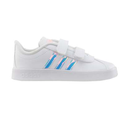 

Adidas Vl Court 2.0 Cmf Slip On Kids Girls Белые кроссовки Повседневная обувь F36408, Белый, adidas Vl Court 2.0 Cmf Slip On Kids