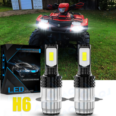 2x For Suzuki King Quad LTF4WDX LTF300F LTA700X 100W H6M P15D LED Headlight Bulb