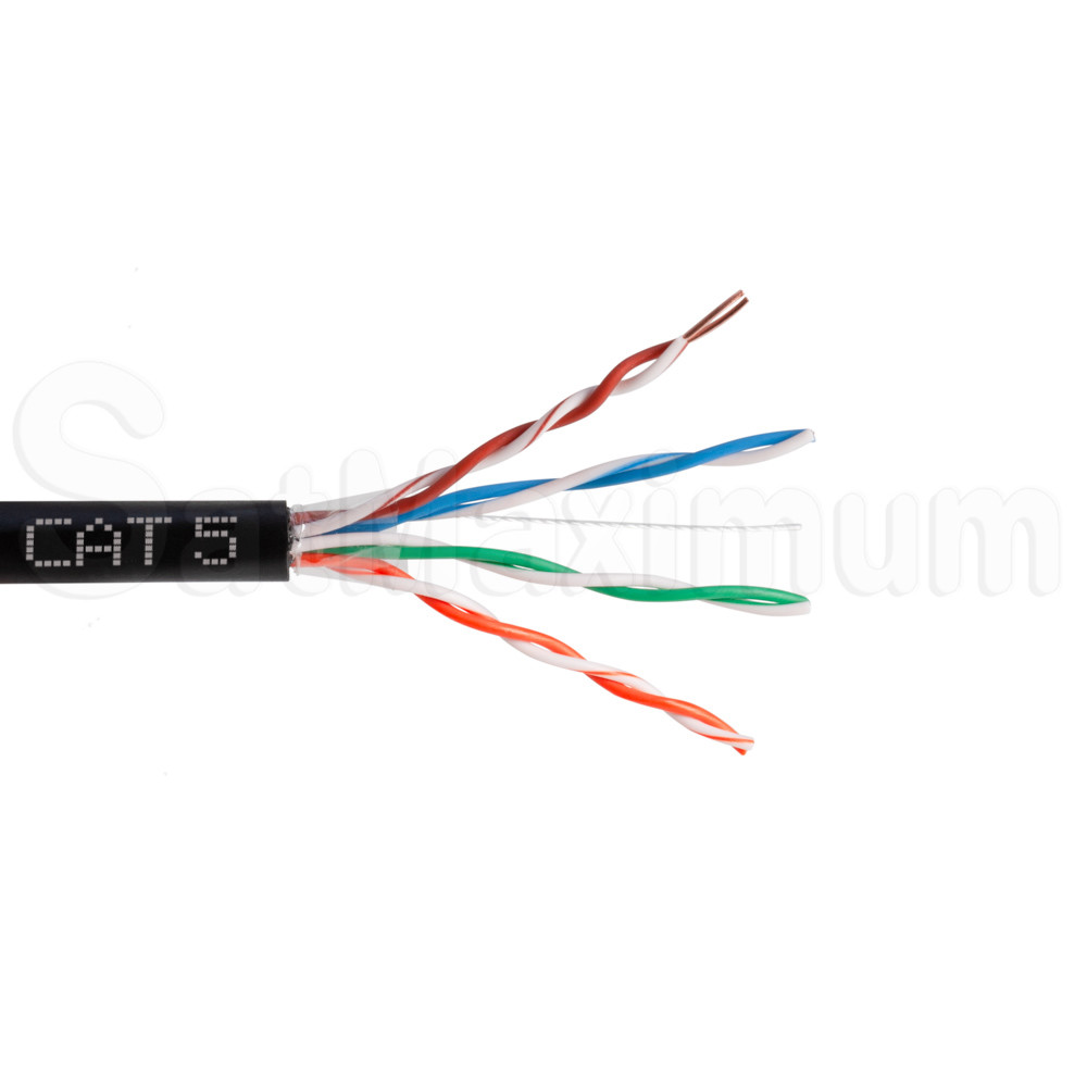 1000ft CAT5 UTP OUTDOOR Ethernet Network Cable 24AWG PE Solid Direct Burial Wire