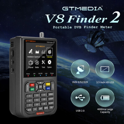 3.5'' LCD DVB-S/S2/S2X Satfinder FTA HDTV Digital Signal Meter Satellite Finder