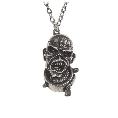 Alchemy Rocks Iron Maiden Piece Of Mind Pendant Necklace Eddie Pewter Cast Chain