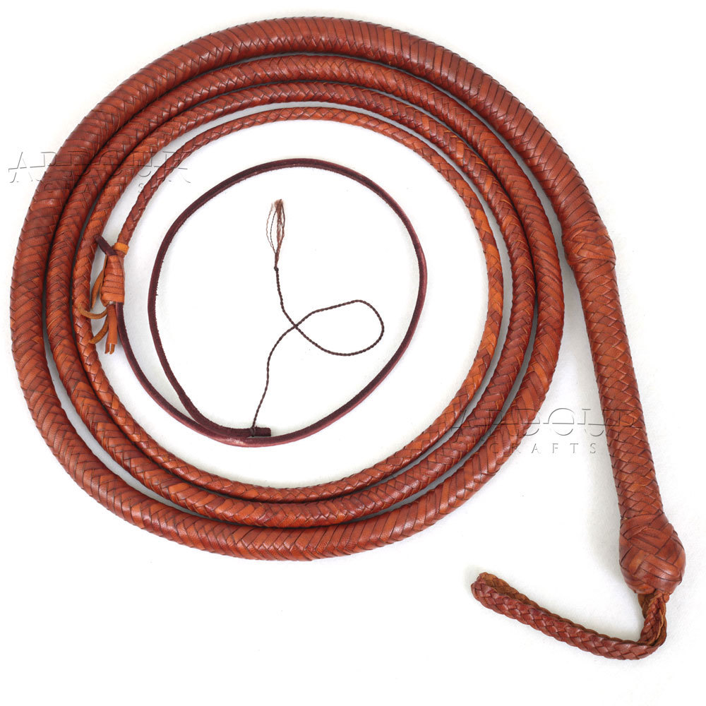 Genuine Leather 14 Ft 16 Plaits Bullwhips Indiana Jones Style