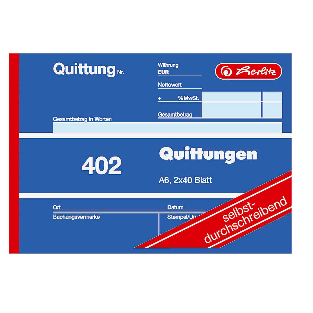 20 Quittungsblock Quittungen durchschreibend Quittungsblöcke mit Durchschlag