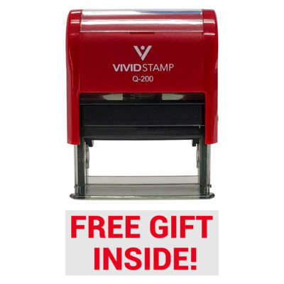 Free Gift Inside Self-Inking Office Rubber Stamp