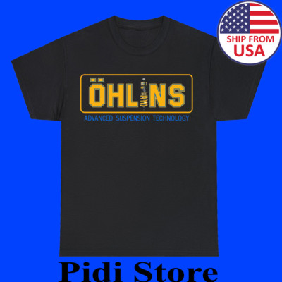 Ohlins Racing Men's Black T-Shirt Size S to 3XL