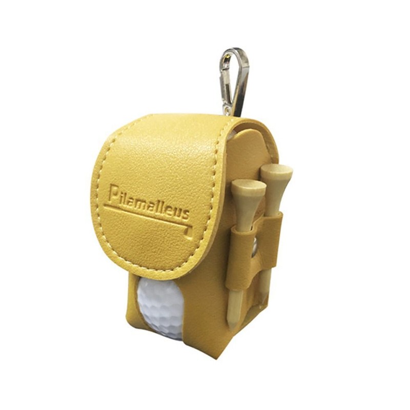 Mini Pouch PU Leather Portable Waist Holder Storage Golf Ball Bag Golf TEE Case