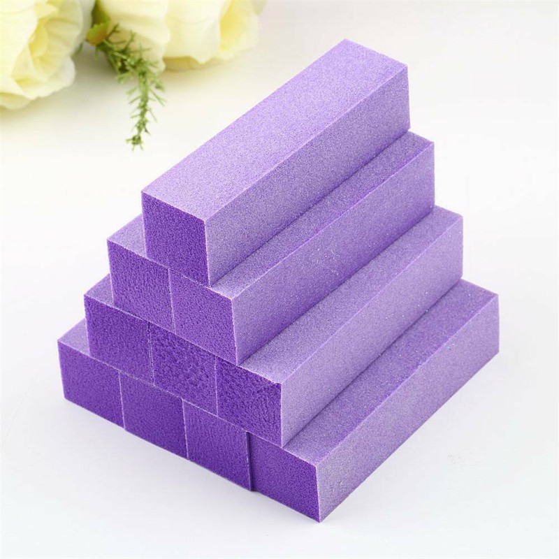 10 Schleifblock Weiss Buffer Maniküre 100/100 Polierblock Nagelfeile Sandfeile