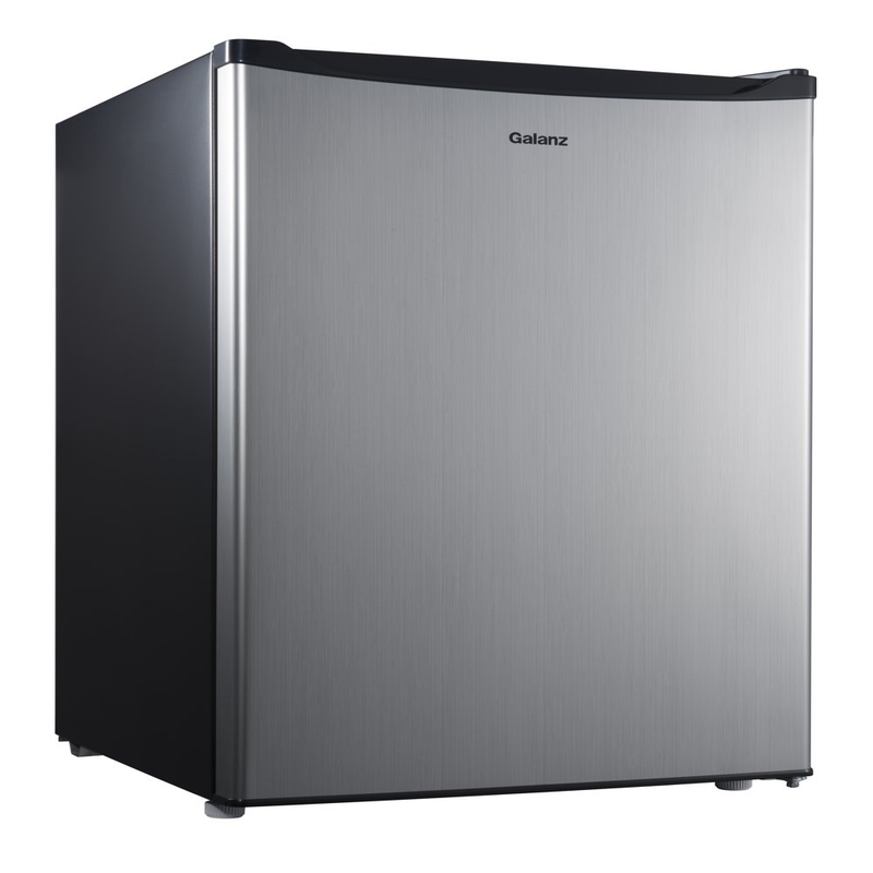 Galanz 4.3 Cu Ft Single Door Mini Fridge, Stainless Steel