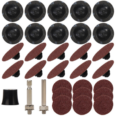 11/ 21Pcs Grinder Sanding Pads Type R Roll Lock Quick Change Discs Grit 60-240