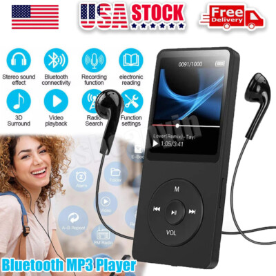 Portable Bluetooth MP4/MP3 Lossless Sport Music Player Media FM Radio Recorder