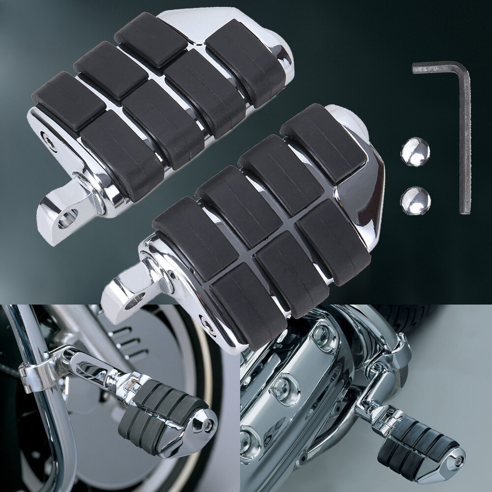 Pair Highway Foot Pegs Rest Pedals For Harley Touring Street Glide Road King CVO