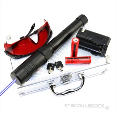 BX1-M 450nm Adjustable Focus High Power Blue Laser Pointer Visible Laser Beam