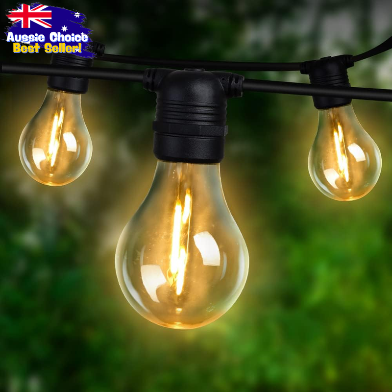 Gardeon 86M Festoon String Lights Outdoor, 90 LED Warm White Bulbs