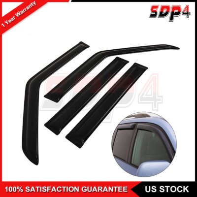 4pcs For 84-01 Jeep Cherokee Wind Sun Rain Guard Vent Shade Window Visor