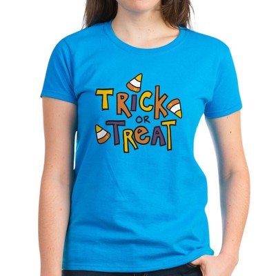 CafePress Candy Corn Women's Dark T Shirt Women's Cotton T-Shirt (1140210278)