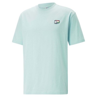 

Мужская футболка с коротким рукавом Puma Downtown Pride Crew Neck, синие повседневные топы 5383082, Синий, Puma Downtown Pride Crew Neck Short Sleeve T-Shirt