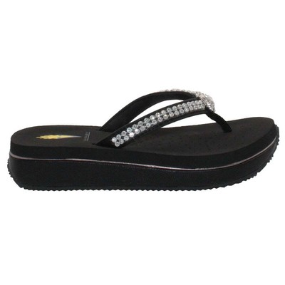 

Женские черные повседневные сандалии Volatile Sol Rhinestone Flip Flop PV151-001, Черный, Volatile Sol Rhinestone Flip Flop