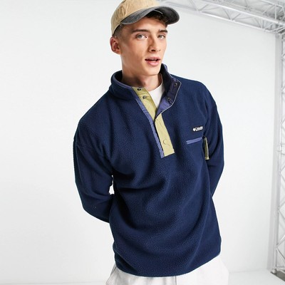 

Columbia Helvetia Half Snap Fleece Crewneck Men темно-синий