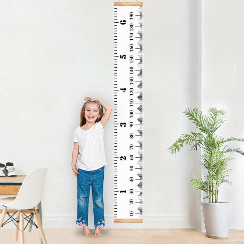Kids Children Adult Height Growth Chart Measure Home Decor Wall Hanging Ruler