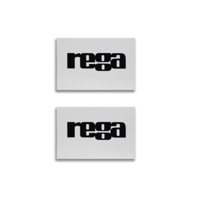 2pcs Rega Speaker Grill Badges Pair Custom Made Aluminum 51mm(2.'')x76mm(2.99'')