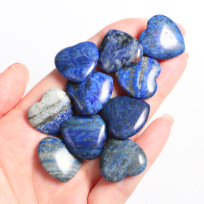 10Pcs 20mm Natural Quartz Crystal Stone Love Heart Chakra Healing Heart Gemstone