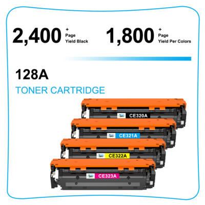 4PK for HP 128A CE320A Toner LaserJet Pro Color MFP CM1415fnw CP1525nw CP1525n
