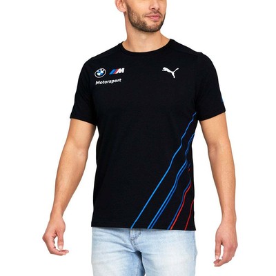 

Футболка с коротким рукавом Puma Bmw Team Crew Neck, мужские повседневные топы размера  763324-01, Черный, Puma Bmw Team Crew Neck Short Sleeve T-Shirt